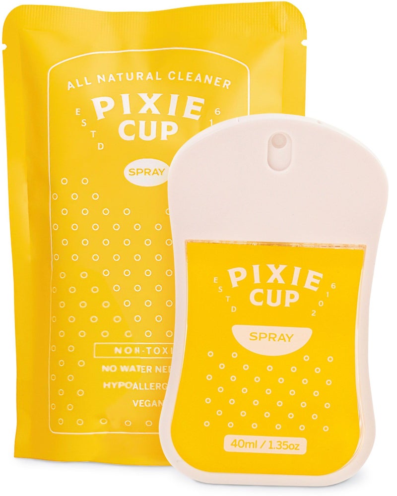 Pixie Cup Pixie Hand Sanitizer - Essentials & Toiletries for Complete Sanitization in a Quick Spray - 100% Hypoallergenic & Plant-Based Ingredients - Travel Cleaner for Menstrual Cups & Period Discs & Much More - Image 1